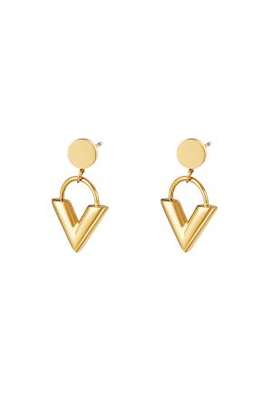 Boucles D'oreilles Vénus Couleur Or Acier Inoxydable h5