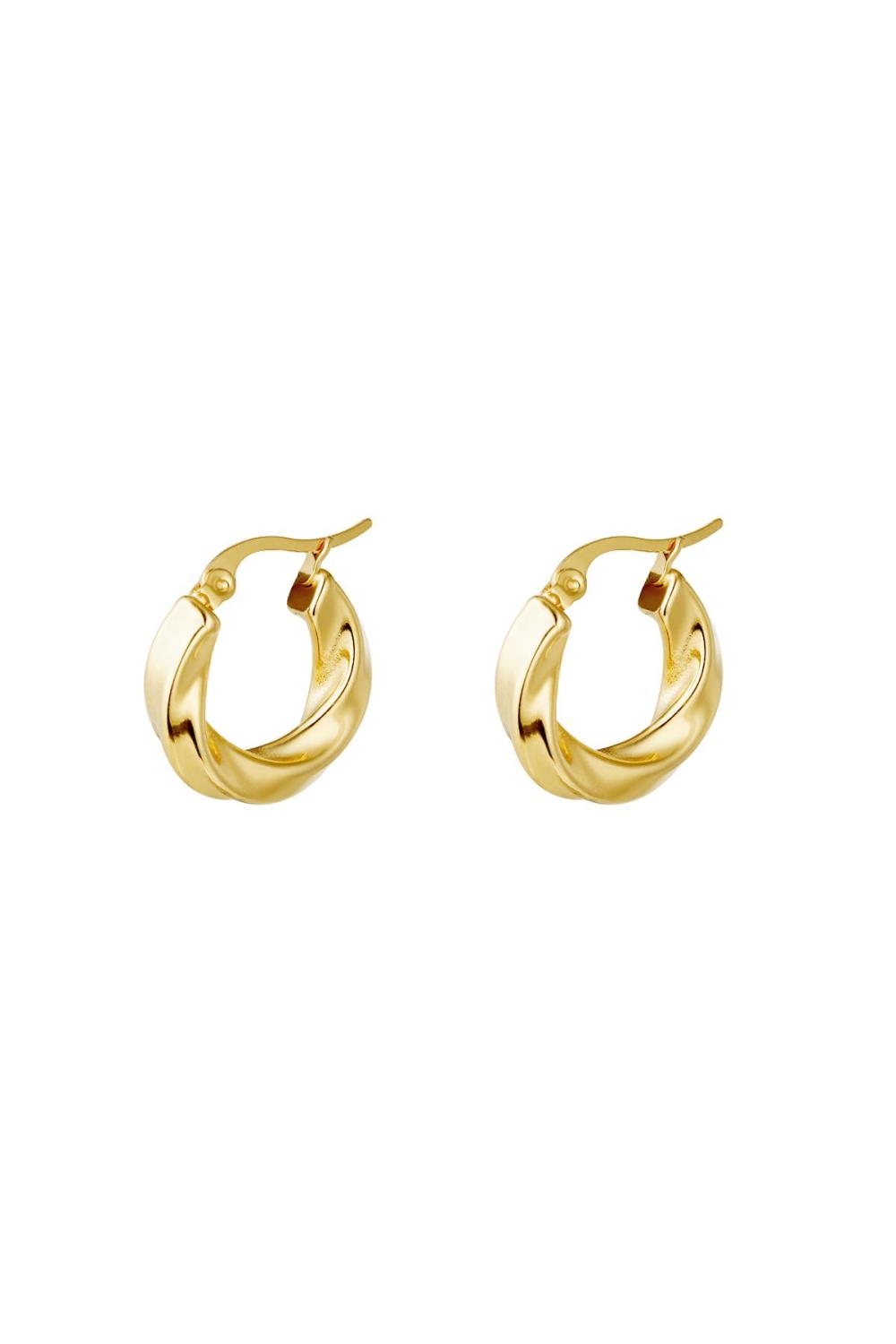 Boucles D'oreilles Hoops Swirl Acier Inoxydable 