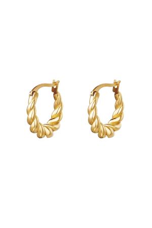 Boucles D'oreilles Dangling Twist Acier Inoxydable h5 