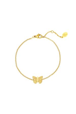 Bracelet Butterfly Couleur Or Acier Inoxydable h5