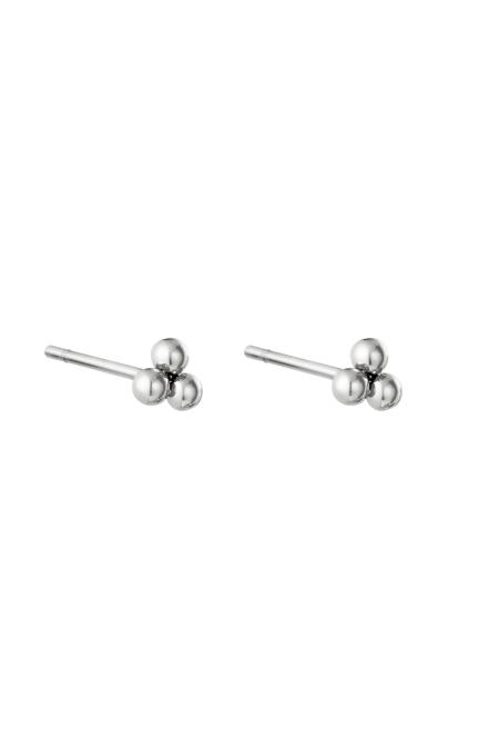 Boucles d'oreilles Triple Bullet Argenté Acier inoxydable