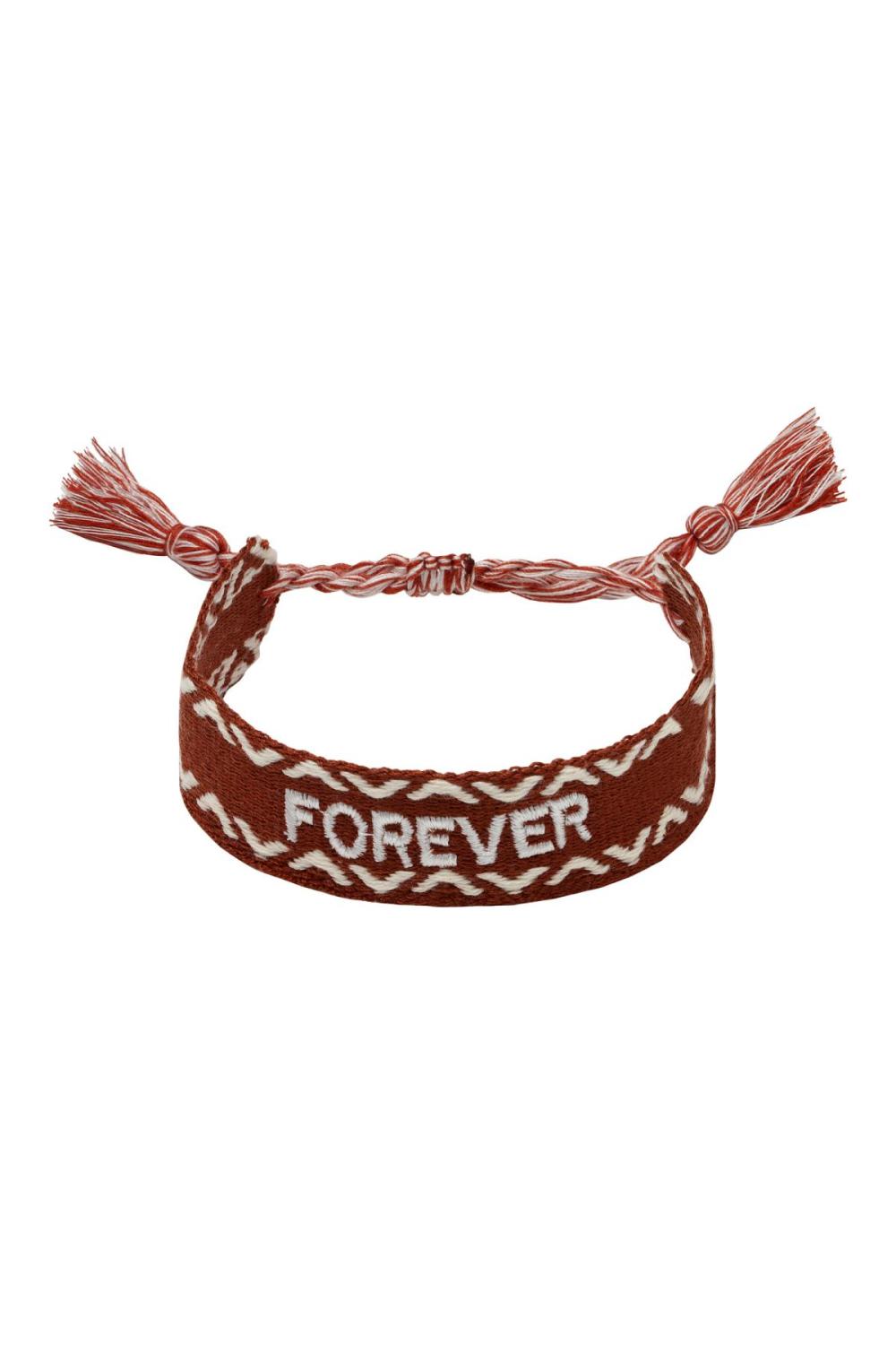 Bracelet Woven Forever Vert Polyester One Size