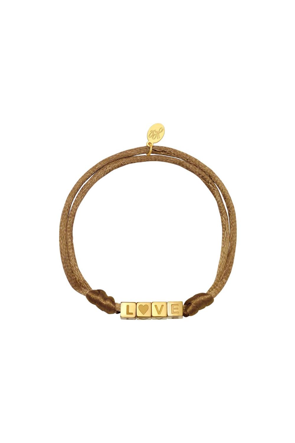 Bracelet Satin Love Rose Acier Inoxydable 