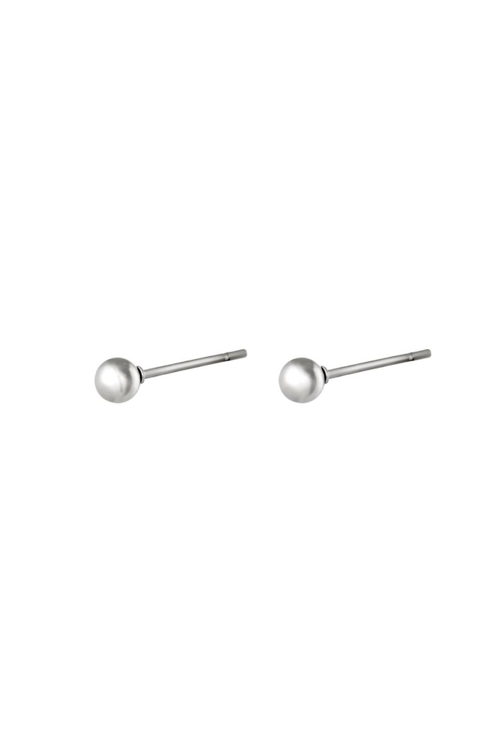Boucles D'oreilles Midi Dot Argenté Acier Inoxydable