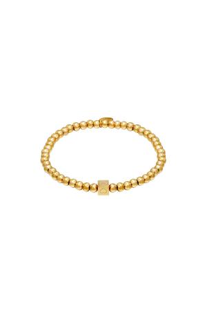 Bracelet Beaded Heart  Couleur Or Acier Inoxydable h5 