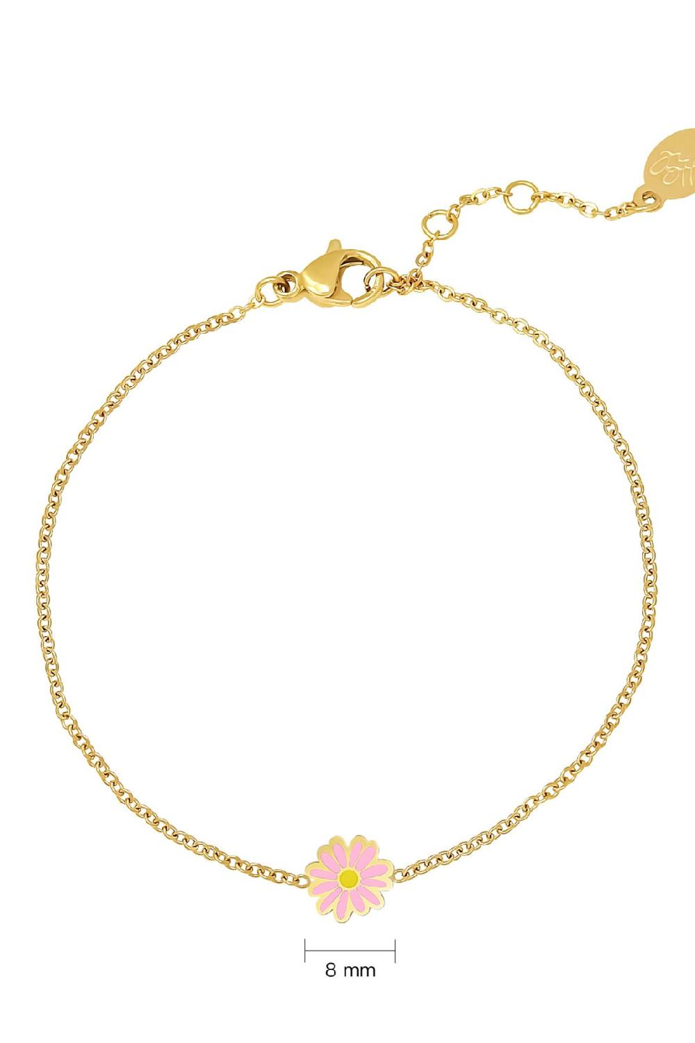 Bracelet Petals Rose Acier Inoxydable h5Image3