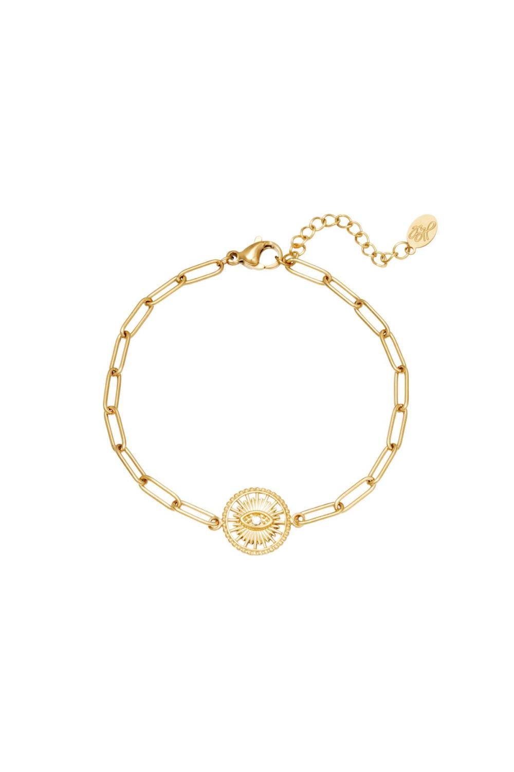 Bracelet Sundial Argenté Acier Inoxydable 
