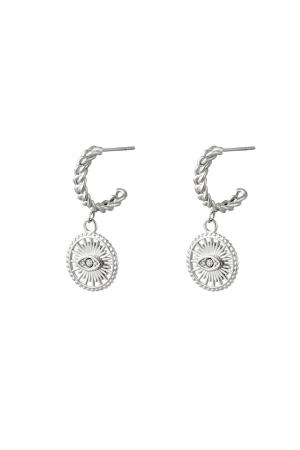 Boucles D'oreilles Overload Argenté Acier Inoxydable h5 