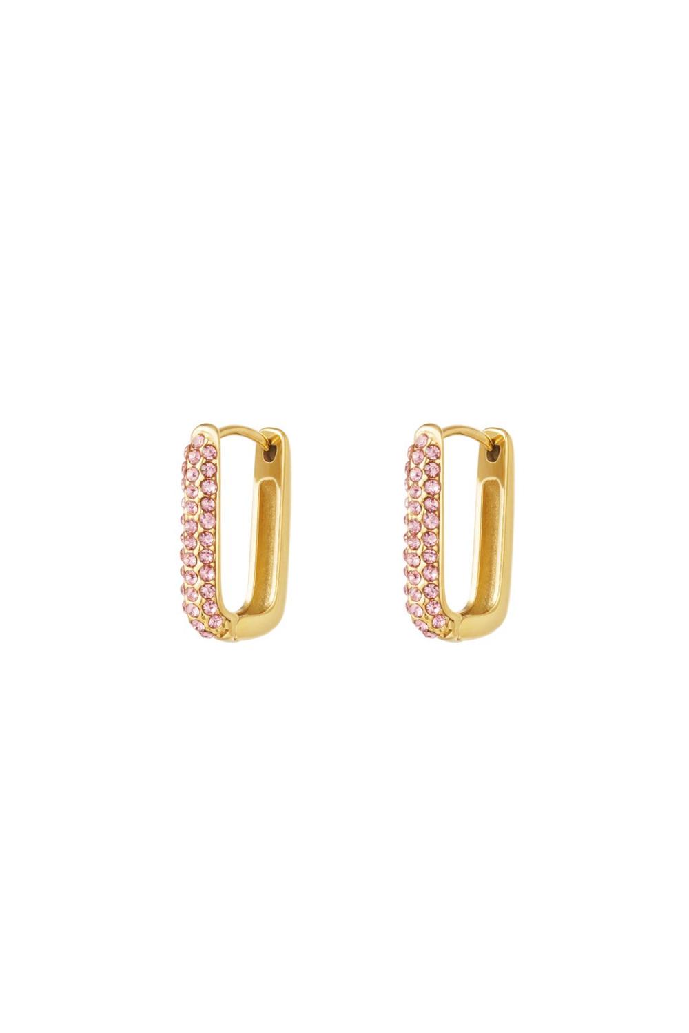 Boucles D'Oreilles Scintillantes En Acier Inoxydable 