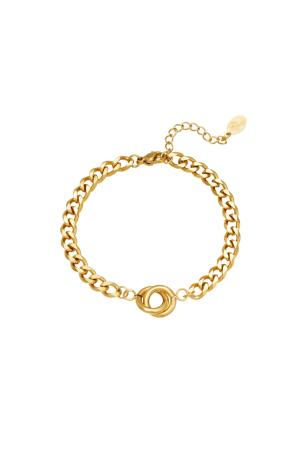 Bracelet Intertwined Couleur Or Acier Inoxydable h5 