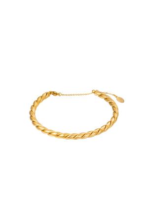 Bracelet Bangle Rope Couleur Or Acier Inoxydable One Size h5