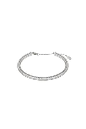 Bracelet Bangle Coil Argenté Acier Inoxydable One Size h5