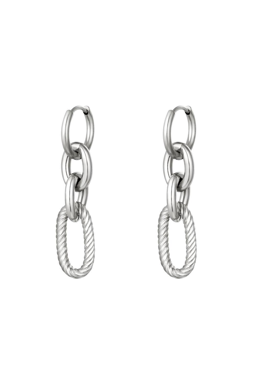 Boucles D'oreilles Spicy Argenté Acier Inoxydable 