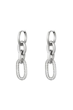 Boucles D'oreilles Spicy Argenté Acier Inoxydable h5 
