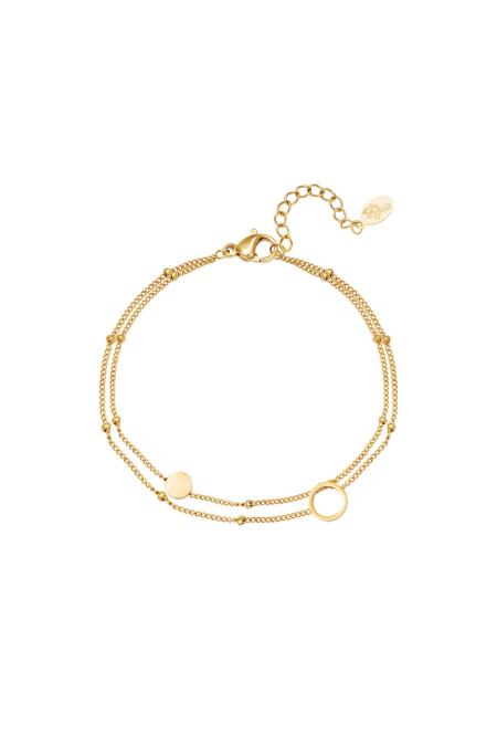 Bracelet Karma Couleur or Acier inoxydable