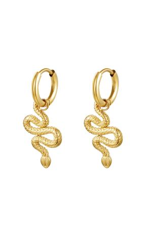 Boucles D'oreilles Shiny Serpent Acier Inoxydable (Pack With Plastic Bag) h5 