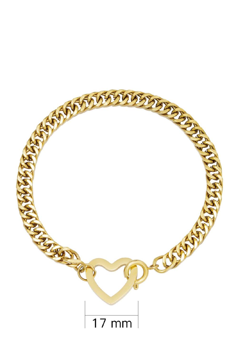 Bracelet Lovely Couleur Or Acier Inoxydable Image3