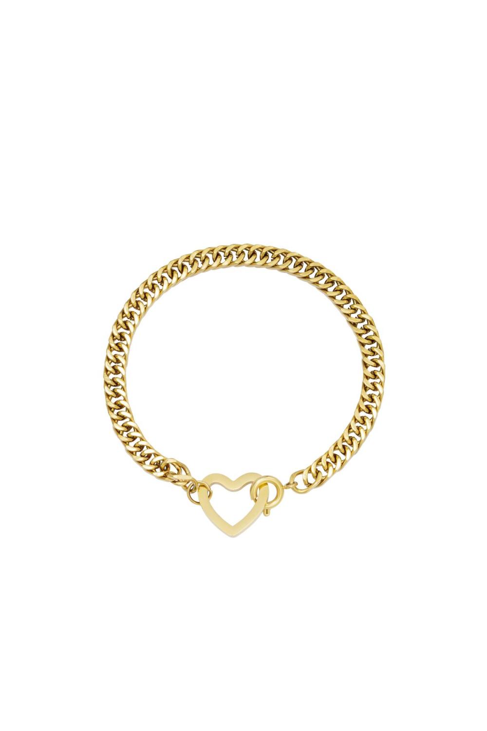 Bracelet Lovely Couleur Or Acier Inoxydable 