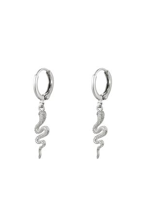 Boucles D'couleur Oreilles Special Snake Argenté Plaqué Couleur Or h5 