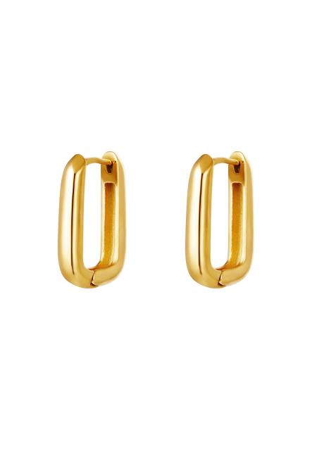 Boucles d'oreilles carré grand Acier inoxydable