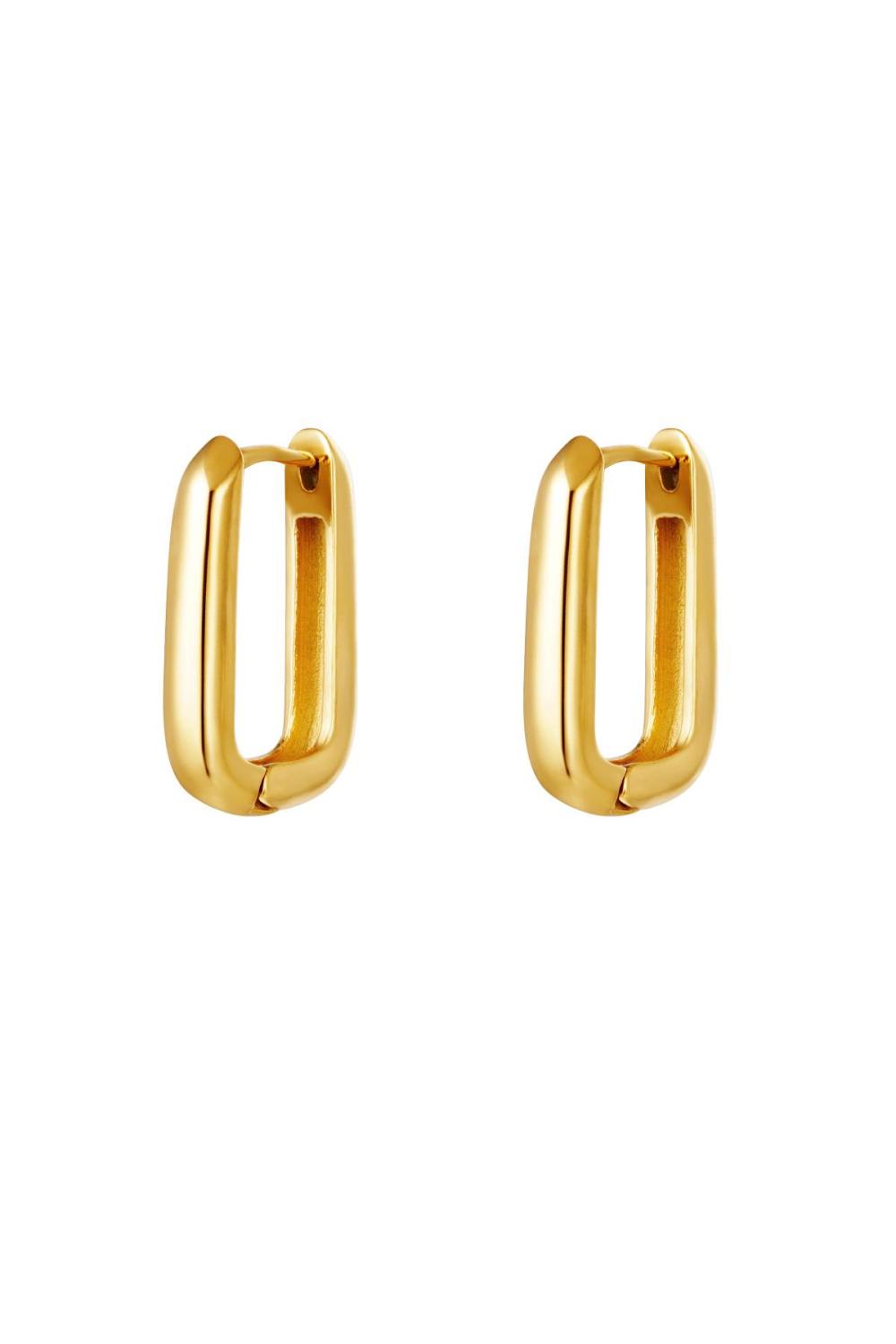 Boucles D'oreilles Carré Grand Acier Inoxydable