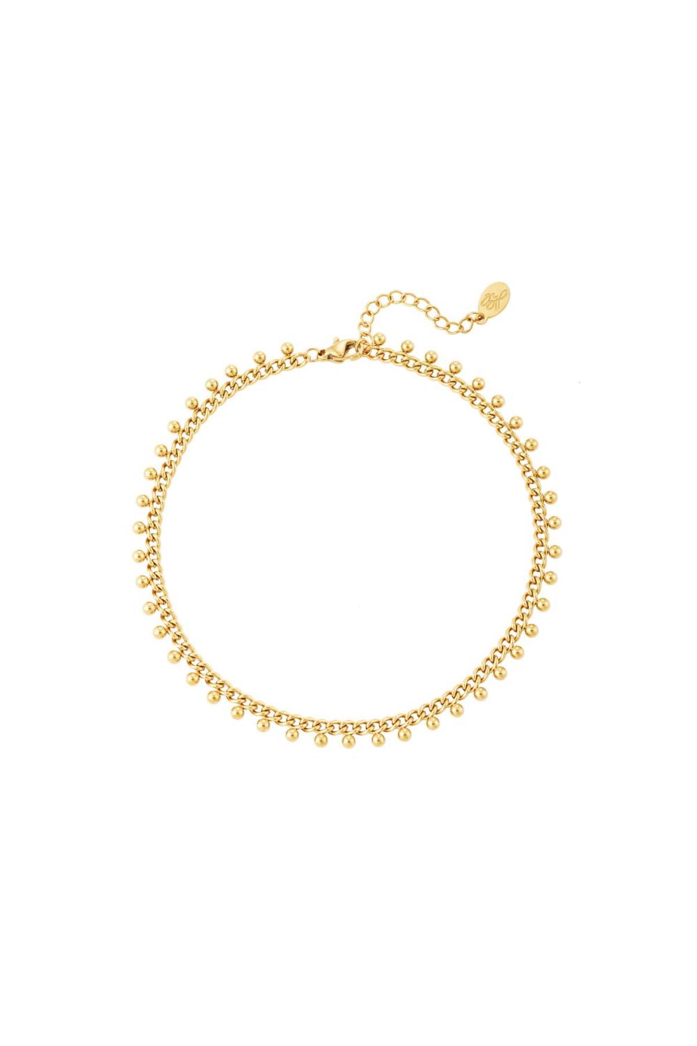 Bracelet En Acier Inoxydable Points Couleur Or