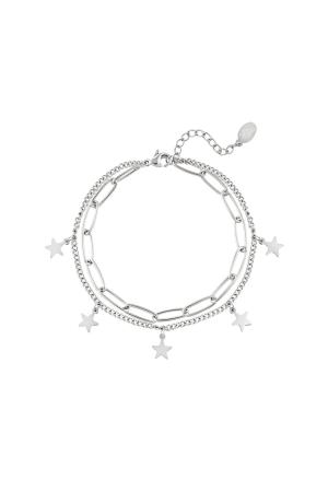 Bracelet Chaîne Etoile Couleur Or Acier Inoxydable h5