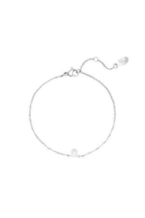 Bracelet En Acier Inoxydable Initiale C Argenté h5