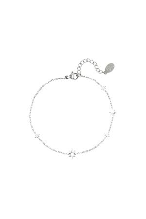 Bracelet En Acier Inoxydable Étoiles Argenté h5