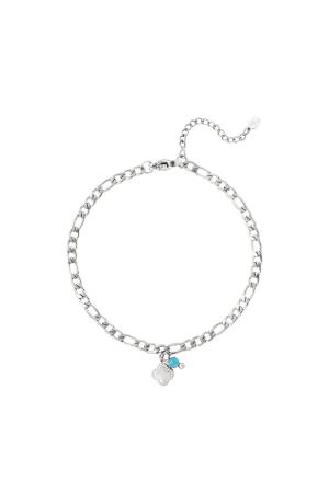 Bracelet En Acier Inoxydable Avec Pierre Argenté h5 