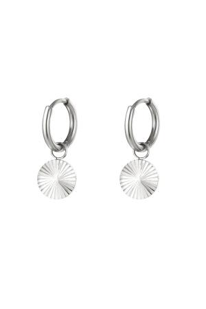 Boucles D'oreilles En Acier Inoxydable Cercle Argenté h5