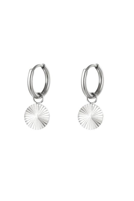 Boucles d'oreilles en acier inoxydable cercle Argenté