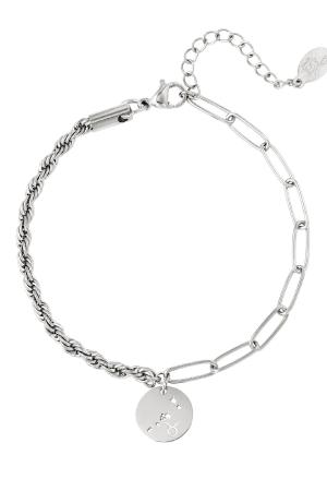 Bracelet Signe Du Zodiaque Taureau Argenté Acier Inoxydable h5 Image2
