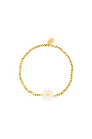 Bracelet Marguerite Couleur Or Acier Inoxydable h5 