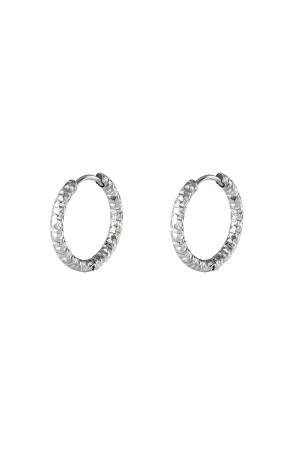 Boucles D'oreilles Créoles En Acier Inoxydable Argenté h5 