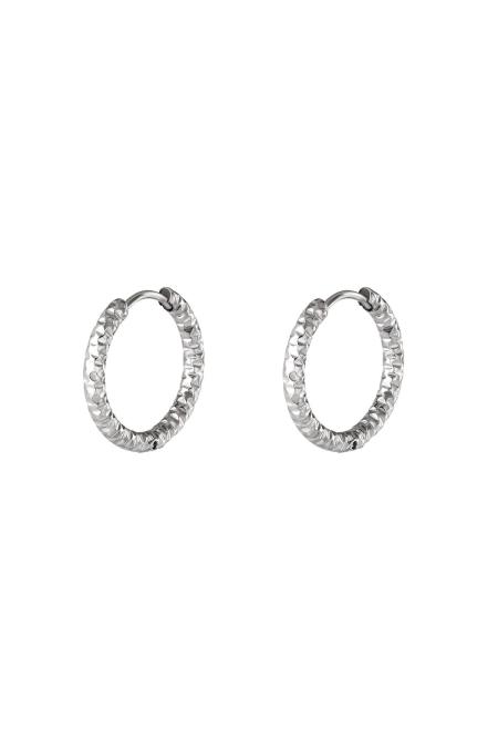 Boucles d'oreilles créoles en acier inoxydable Argenté