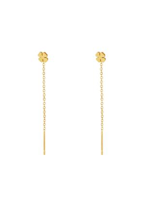 Boucles D'oreilles Chaîne En Acier Inoxydable Trèfle h5 