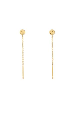 Boucles D'oreilles Chaîne En Acier Inoxydable Smiley h5