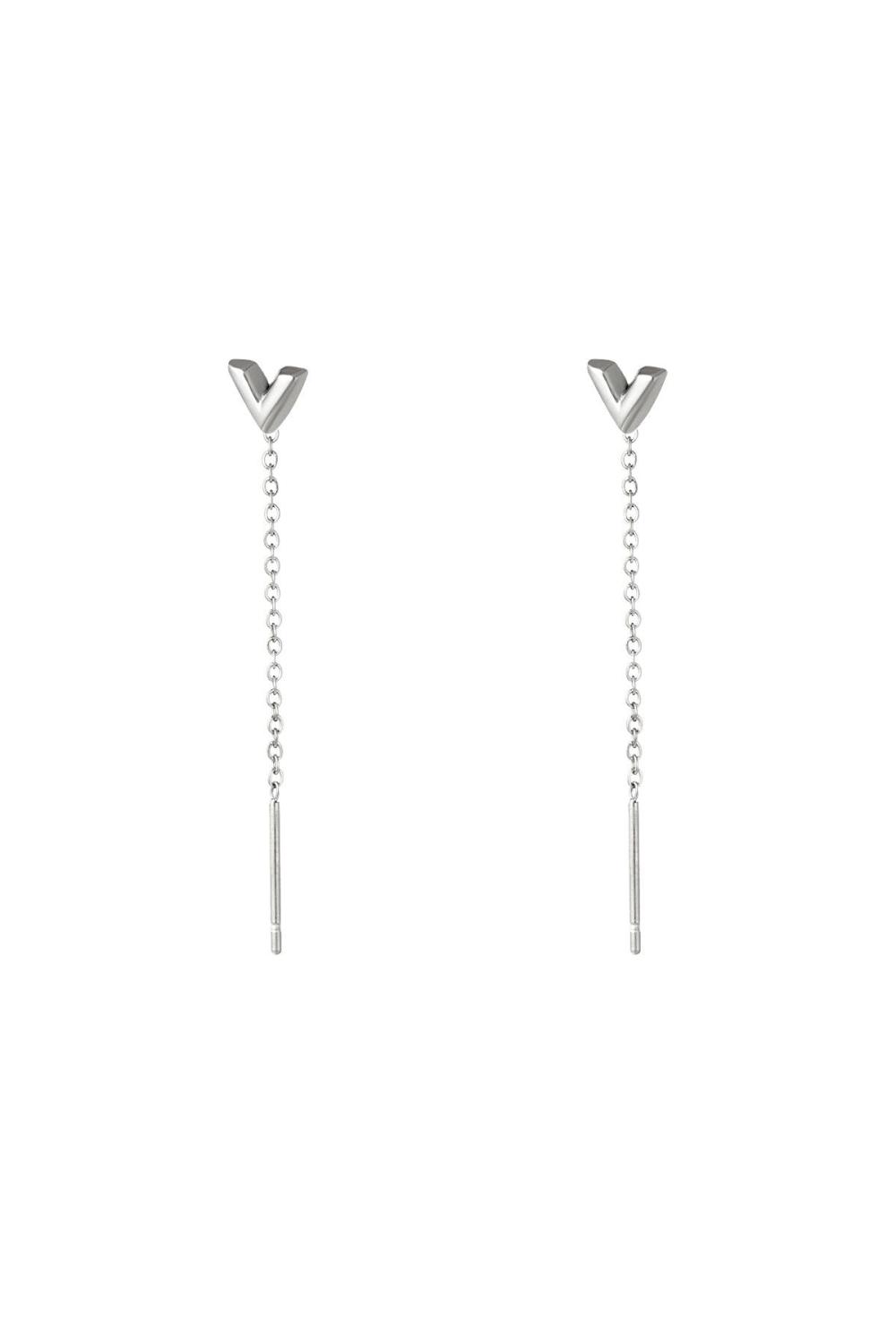 Boucles D'oreilles Chaîne En Acier Inoxydable Flèche 
