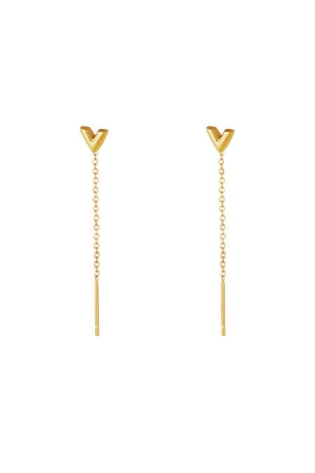 Boucles d'oreilles chaîne en acier inoxydable flèche