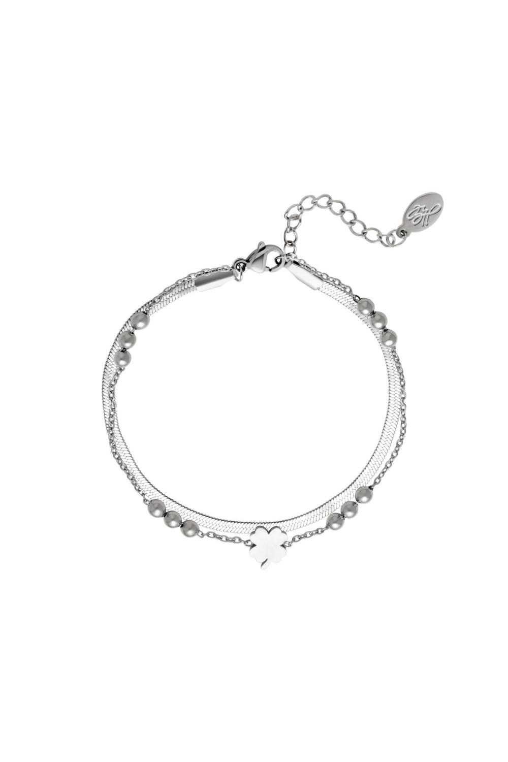 Bracelet Multi-Chaînes Argenté Acier Inoxydable