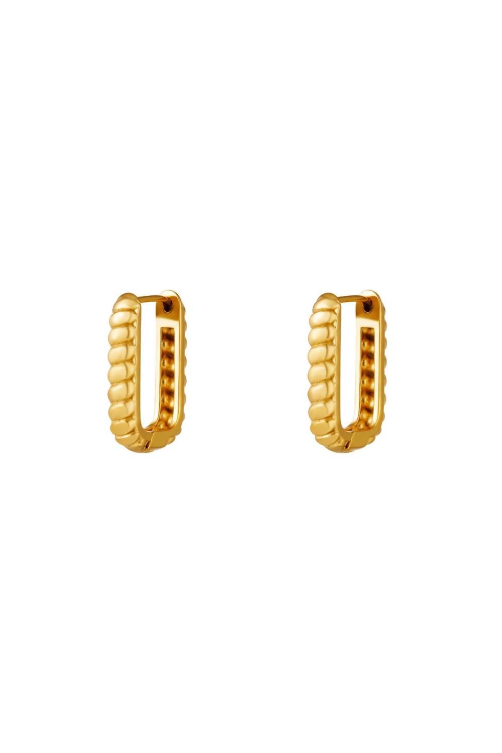 Boucles D'oreilles Rectangle Petite Acier Inoxydable 