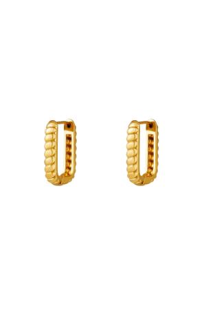 Boucles D'oreilles Rectangle Petite Acier Inoxydable h5 