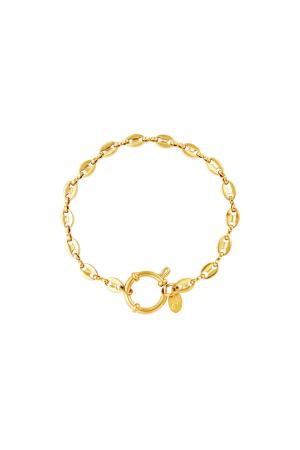 Bracelet À Maillons En Acier Inoxydable Couleur Or h5 