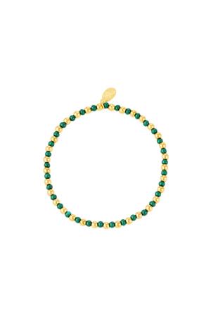 Bracelet Bicolore Vert Acier Inoxydable h5