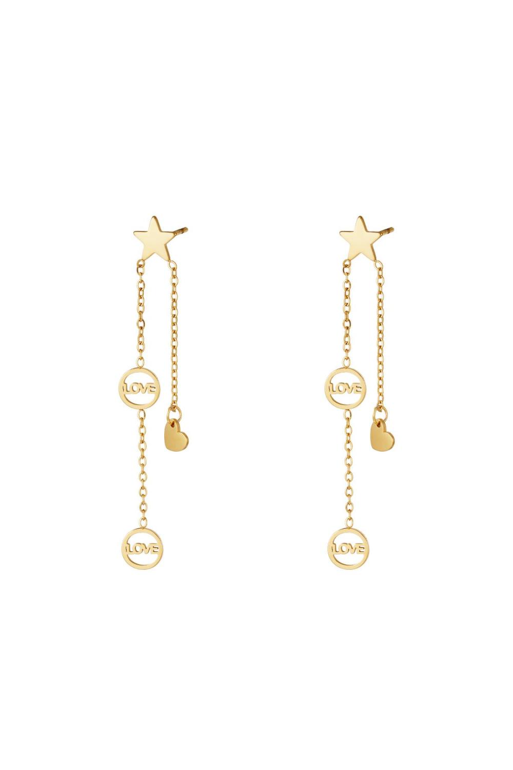 Boucles D'oreilles Étoile Filante Acier Inoxydable