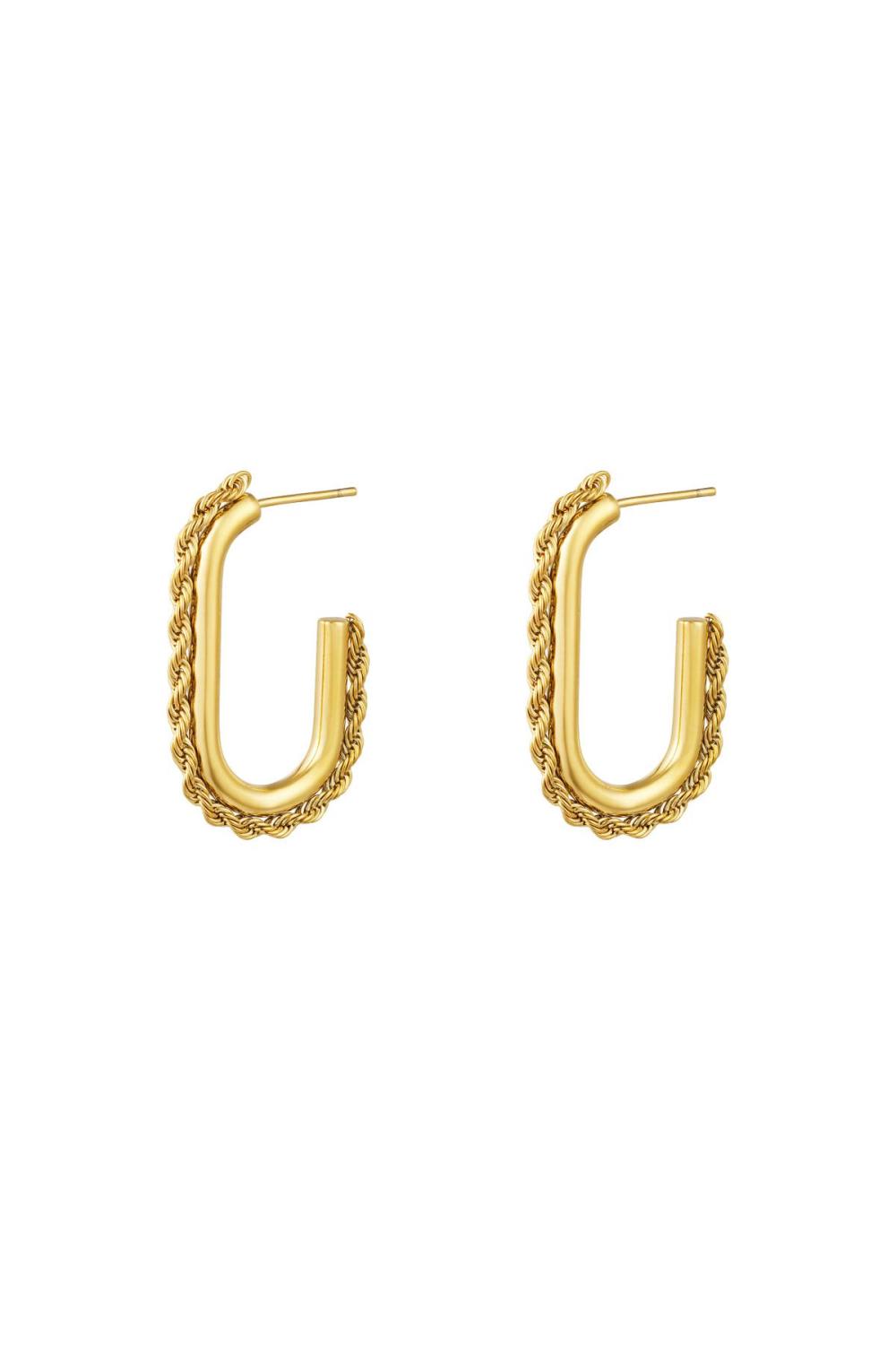 Boucles D'oreilles Créoles Ovales Acier Inoxydable
