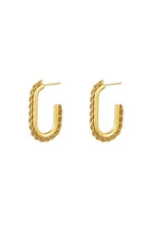 Boucles D'oreilles Créoles Ovales Acier Inoxydable h5
