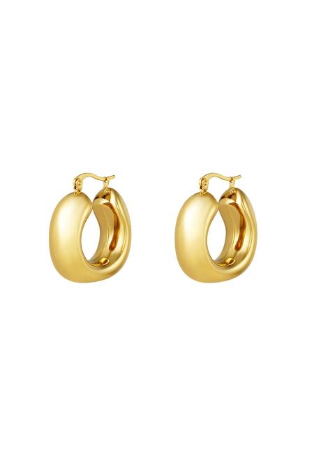 Boucles d'oreilles audacieuses Acier inoxydable
