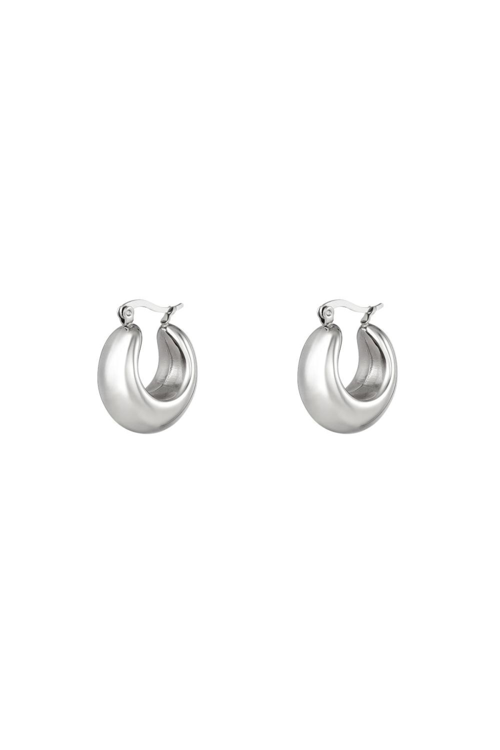 Boucles D'oreilles Audacieuses Petites Argenté Acier Inoxydable 